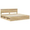vidaXL Bedframe met hoofdeinde Sonoma 200 x 200 cm Massief grenenhout
