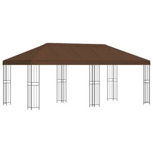vidaXL Paviljoen met zijwanden 6 x 3 m Bruin Polyester en staal 190