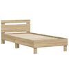 vidaXL Bedframe met hoofdbord zonder matras sonoma eiken 100x200 cm
