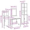 vidaXL Badkamermeubelset met plank met opslag 4 pcs Bruin Bewerkt hout