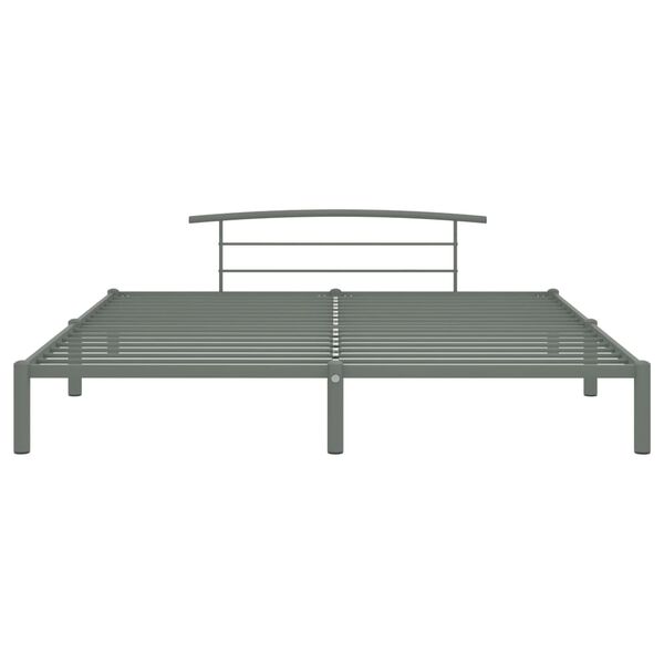 vidaXL Bedframe metaal grijs 200x200 cm