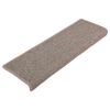 vidaXL Trapmatten 15 st 65x21x4 cm Donkerbeige Rechthoekige Rand
