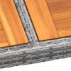 vidaXL Tuintafel 150x90x75 cm acaciahout en poly rattan grijs