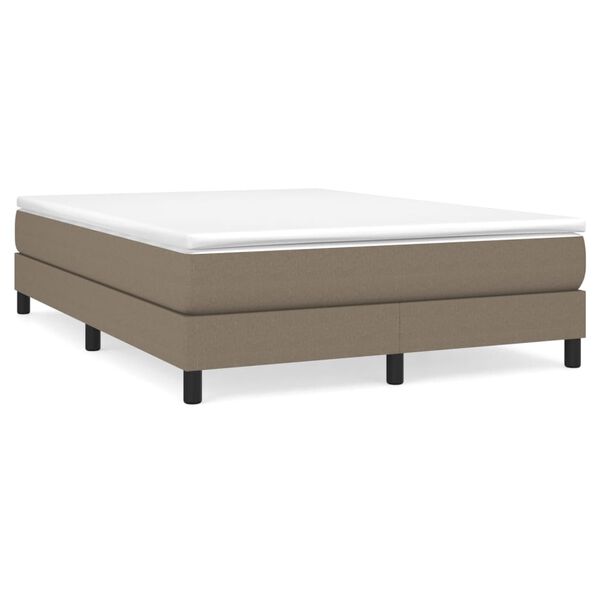 vidaXL Boxspring bed stof taupe 140x190 cm
