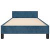 vidaXL Bedframe zonder matras 80x200 cm fluweel donkerblauw