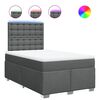 vidaXL Boxspring met matras stof donkergrijs 120x190 cm