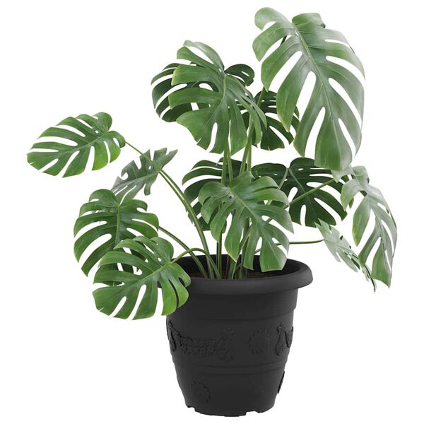 vidaXL Ronde Bloempot 6 pcs Zwart &Oslash; 26 x 21.5 cm Kunststof