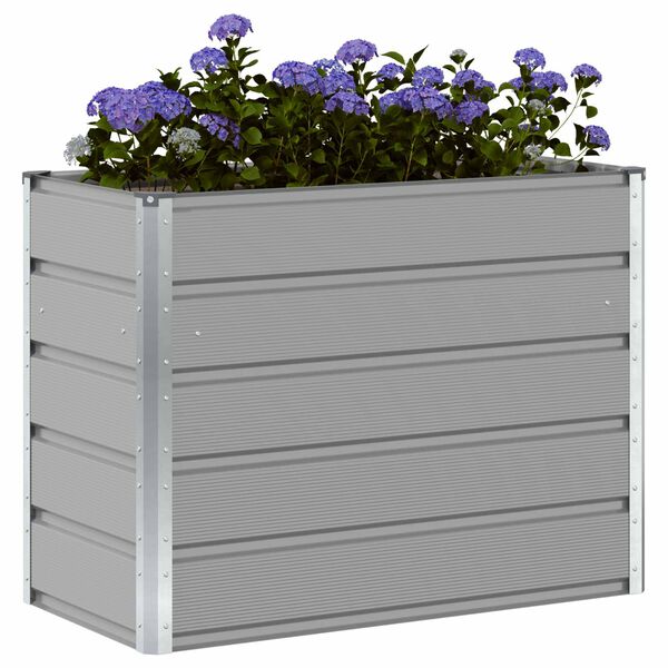 vidaXL Plantenbak Lichtgrijs 480 x 50 x 45 cm Gegalvaniseerd staal