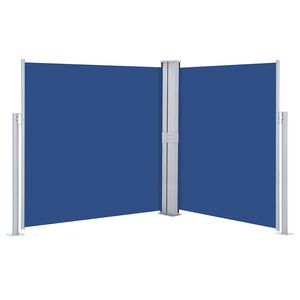 vidaXL Windscherm uittrekbaar 140x600 cm blauw