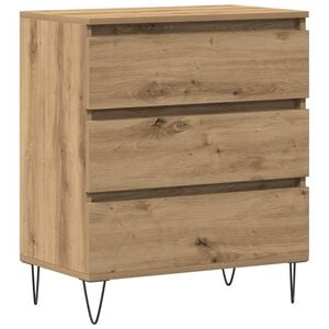 vidaXL Dressoir Artisan Eiken 60 x 35 x 70 cm Bewerkt hout