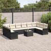 vidaXL Tuin Sofa Set met opslag 11 pcs Bruin poly rattan