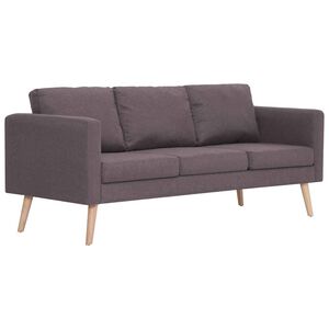 vidaXL Driezitsbank stof taupe