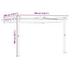 vidaXL Wandgemonteerde Pergola Crème Staal