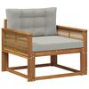 vidaXL Buiten Midden Sofa Natuurlijk en Lichtgrijs 83 x 91 x 73 cm