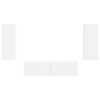 vidaXL Tv-meubelset Wandgemonteerd 2 pcs Wit Bewerkt hout