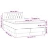 vidaXL Boxspring met matras stof zwart 120x200 cm