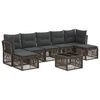 vidaXL Tuinbankenset 8 pcs Grijs poly rattan