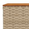 vidaXL Tuintafel 55x55x36 cm poly rattan en acaciahout beige