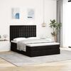 vidaXL Ottoman bed met matras en LED's 140x200cm stof zwart