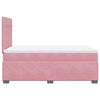 vidaXL Boxspring met matras fluweel roze 120x200 cm