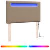vidaXL LED Hoofdbord Cappuccino Nep Leer