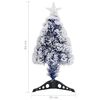 vidaXL Kunstkerstboom met verlichting 64 cm glasvezel wit en blauw