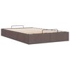 vidaXL Bedframe zonder matras 120x200 cm stof donkerbruin
