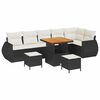 vidaXL Tuinbankenset 9 st Zwart poly rattan