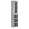 vidaXL Hoge kast 34,5x34x180 cm bewerkt hout betongrijs