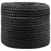 vidaXL Jute Touw 10 mm Zwart 100% Tossa jute