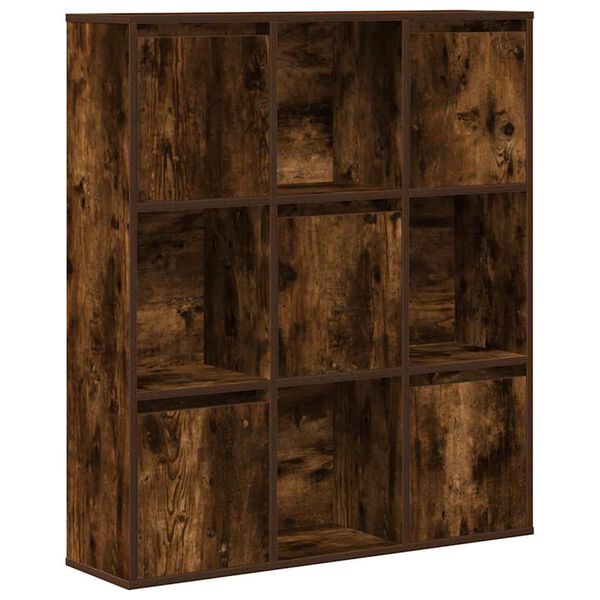 vidaXL Boekenkast 89x24x101,5 cm bewerkt hout gerookt eikenkleurig