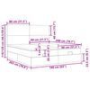 vidaXL Ottoman bed met matrassen 160x200cm stof zwart