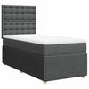 vidaXL Boxspring met matras stof donkergrijs 100x200 cm