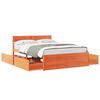 vidaXL Bedframe zonder matras massief grenenhout wasbruin 120x190 cm