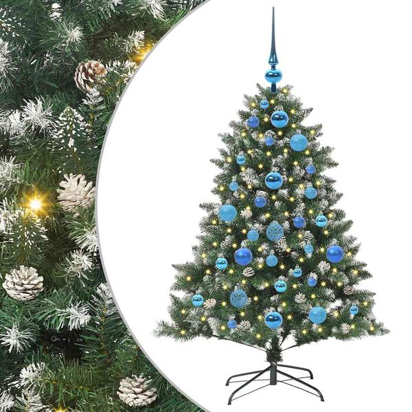vidaXL Kunstkerstboom met 150 LED Groen 120 cm PVC en Plastic en Staal