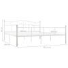 vidaXL Bedframe metaal wit 180x200 cm