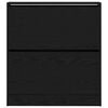 vidaXL Schoenenkast Zwart Eiken 80 x 21 x 87,5 cm Bewerkt hout