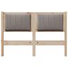 vidaXL Gestoffeerd hoofdbord Bruin 120 cm Massief grenenhout