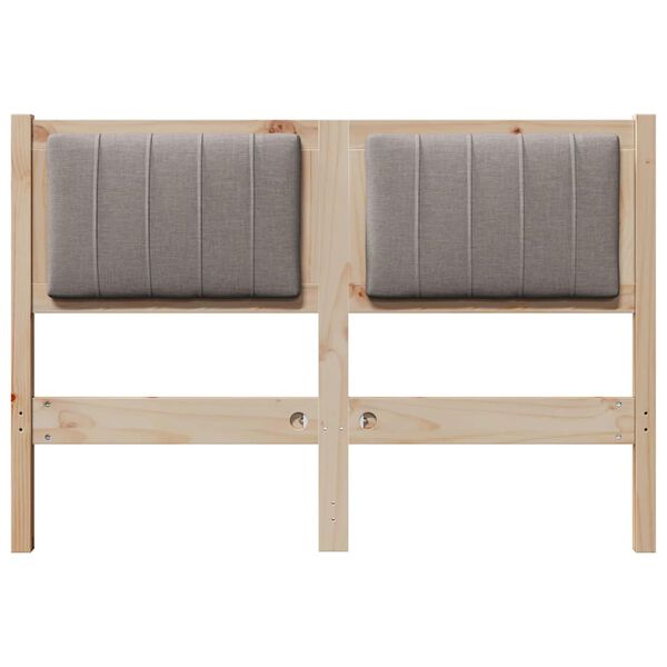 vidaXL Gestoffeerd hoofdbord Bruin 120 cm Massief grenenhout