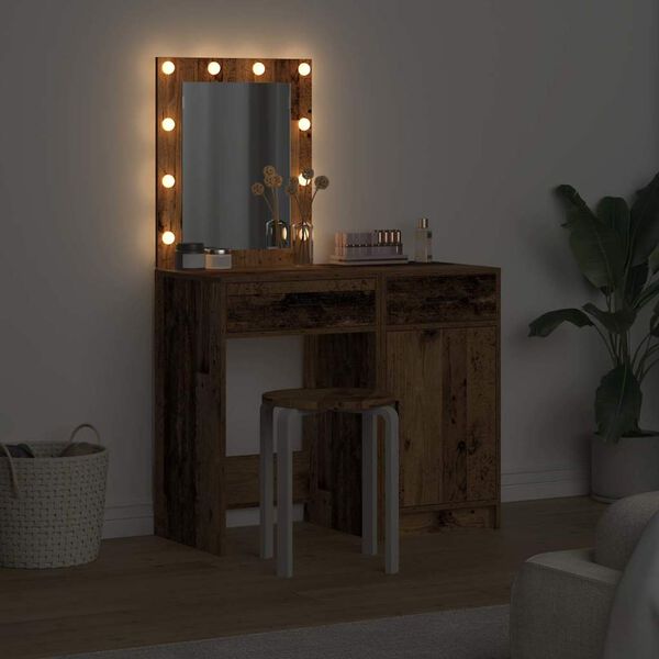 vidaXL Plafondtafel met lade 2 pcs Bruin 50 x 41 x 135 cm Bewerkt hout