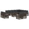 vidaXL Tuinbankenset 13 st Grijs poly rattan