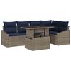 vidaXL Tuin Sofa Set 6 st 5-Aantal zitplaatsen Grijs en Marineblauw