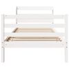 vidaXL Bedframe met hoofdeinde zonder matras 90x190 cm wit