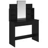 vidaXL Kleedtafel met Spiegel Zwart Eiken 96 x 39 x 142 cm