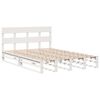 vidaXL Bedframe zonder matras massief grenenhout wit 160x200 cm