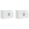 vidaXL Wandkast PORTO 2 pcs Hoogglans wit 60 x 31 x 40 cm Bewerkt hout