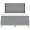 vidaXL Boxspring bed met matras Lichtgrijs 140 x 200 cm Stof