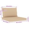 vidaXL 8-delige Loungeset met beige kussens
