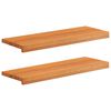 vidaXL Raamkozijnen 2 st Licht Bruin 70 x 30 x 2 cm Massief beukenhout