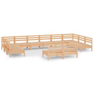 vidaXL 12-delige Loungeset massief grenenhout